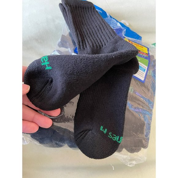 Hanes Boys Black Crew Cut Socks - Pack of 11 pairs - Picture 2 of 9